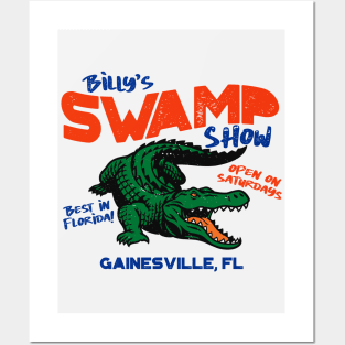 Billy's Swamp Show // Gator Cartoon Posters and Art